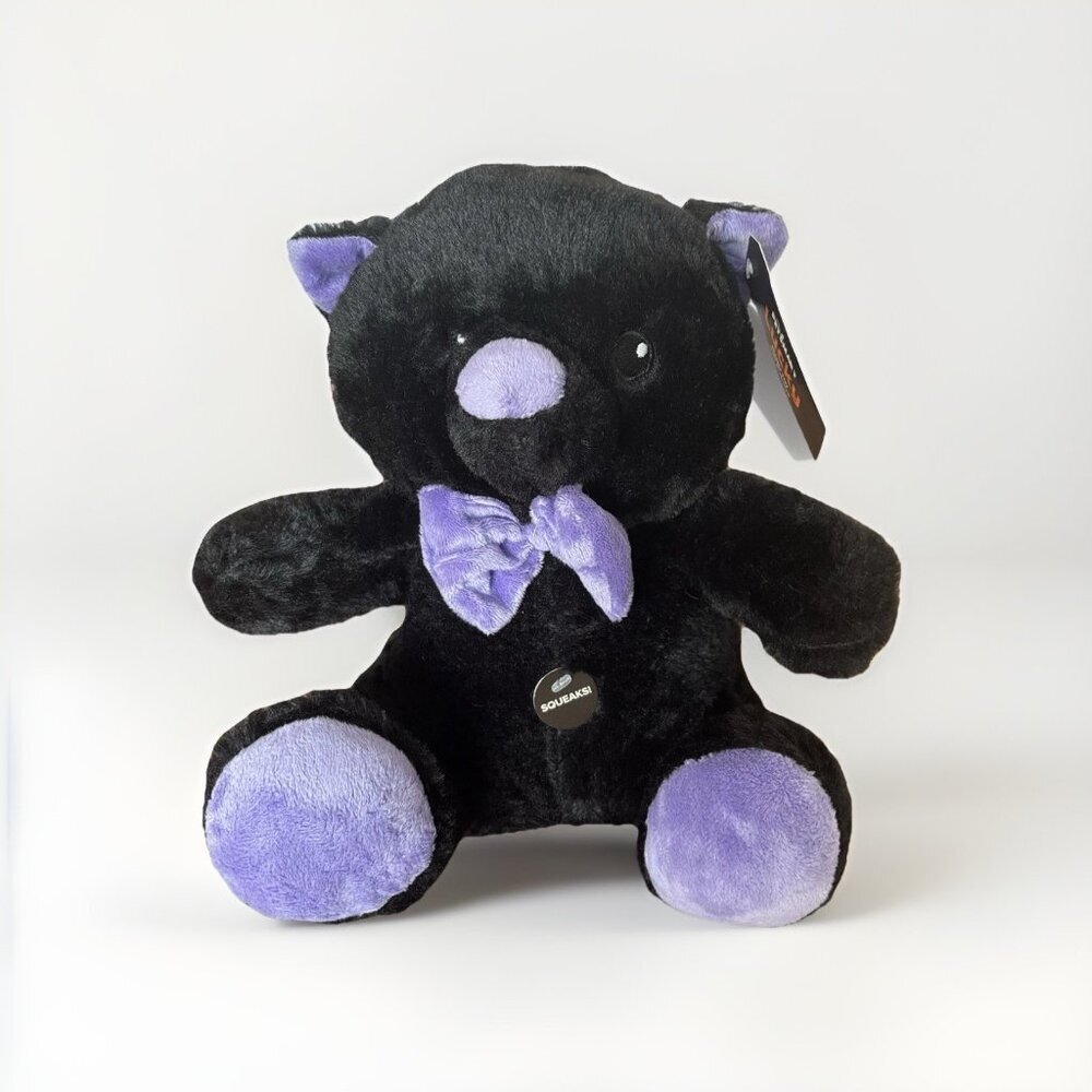 Petsmart BLACK Cat Lucky HALLOWEEN‎ CAT Plush Squeaks NWT